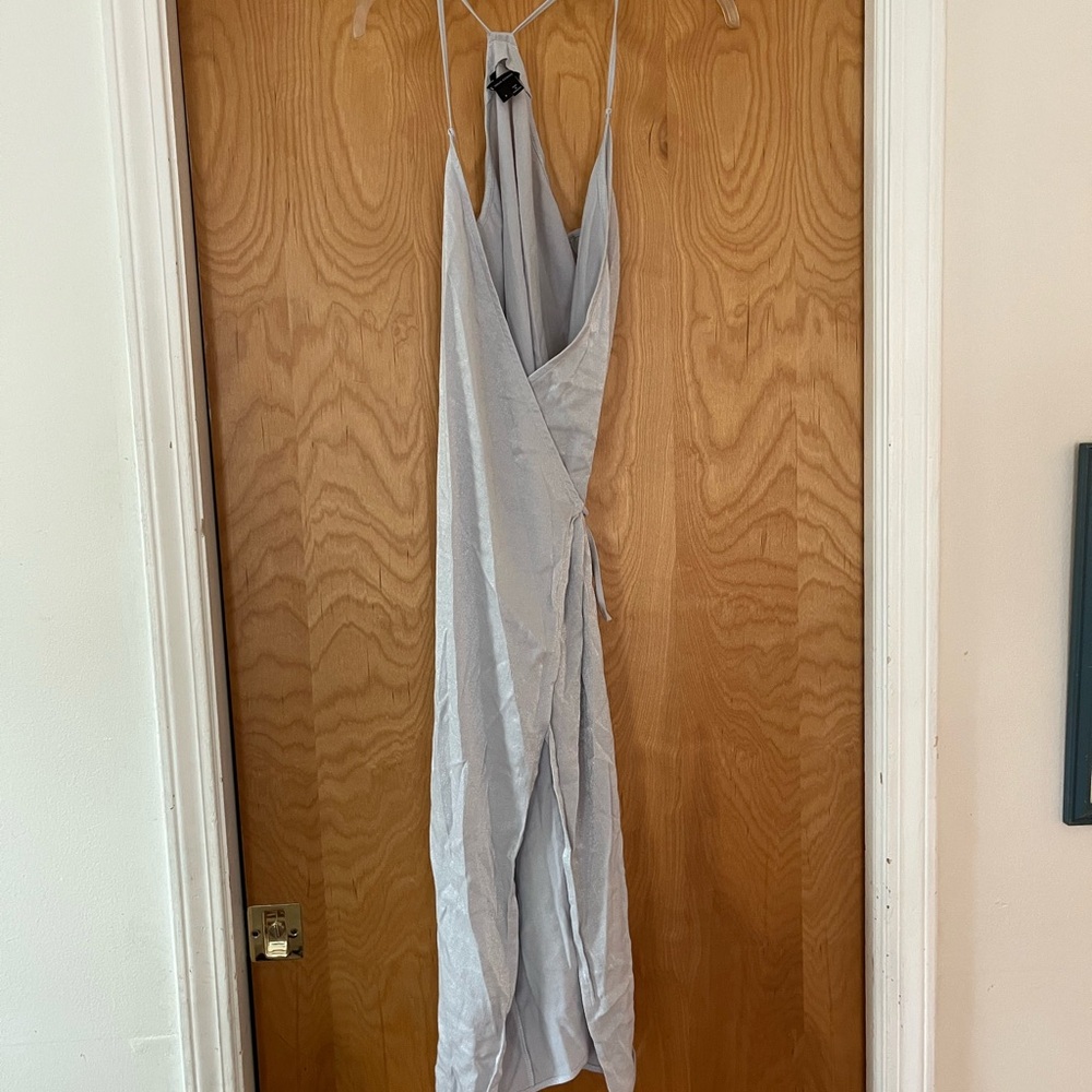 Armani Exchange Silver Backless Dress